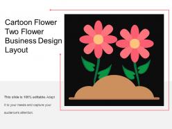 Cartoon flower two flower business design layout