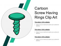 Cartoon screw having rings clip art