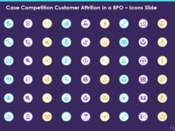 Case competition customer attrition in a bpo icons slide ppt styles portrait