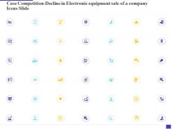 Case competition decline in electronic equipment sale of a company icons slide