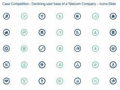 Case competition declining user base of a telecom company icons slide ppt slides