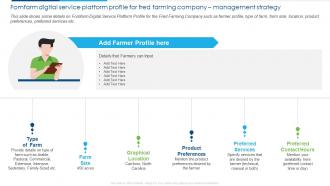 Case Competition Provide Innovative Fomfarm Digital Service Platform Profile For Fred Farming