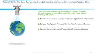 Case Competition Provide Innovative Solutions To Solve The Worlds Water Crisis Complete Deck