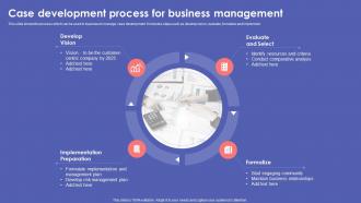 Case Development Process For Business Management