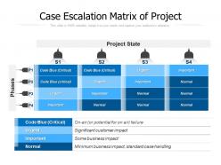 Case escalation matrix of project