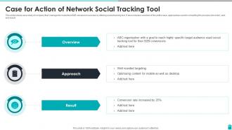 Case For Action Of Network Social Tracking Tool