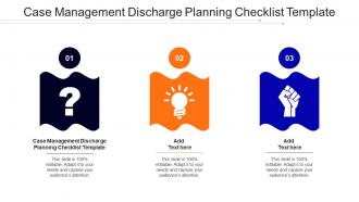 Case Management Discharge Planning Checklist Template Ppt Powerpoint Slide Cpb