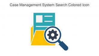Case Management System Search Colored Icon In Powerpoint Pptx Png And Editable Eps Format