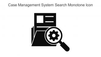 Case Management System Search Monotone Icon In Powerpoint Pptx Png And Editable Eps Format