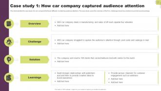 Case Study 1 How Car Company Captured Audience Guide To Direct Response Marketing