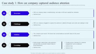 Case Study 1 How Car Company Captured Direct Response Marketing Campaigns To Engage MKT SS V