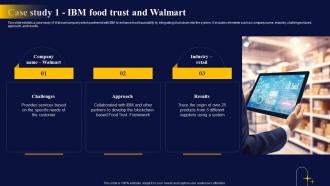 Case Study 1 IBM Food Trust And The Ultimate Guide To Blockchain Integration IoT SS