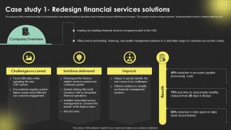 Case Study 1 Redesign Financial Services Solutions Digital Transformation Strategies Strategy SS