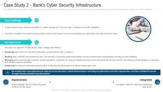 Case study 2 banks cyber security infrastructure intelligent service analytics ppt template