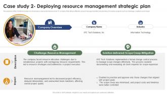 Case Study 2 Deploying Resource Management Mastering Project Management PM SS