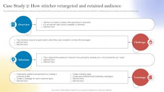 Case Study 2 How Stitcher Retargeted And Retained New Customer Acquisition By Optimizing MKT SS V