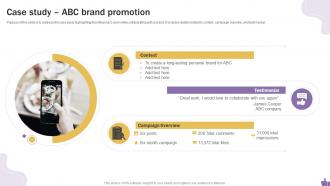 Case Study ABC Brand Promotion Building A Personal Brand On Social Media