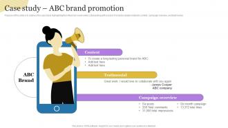 Case Study Abc Brand Promotion Building A Personal Brand Professional Network
