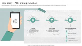 Case Study ABC Brand Promotion Creating A Compelling Personal Brand From Scratch
