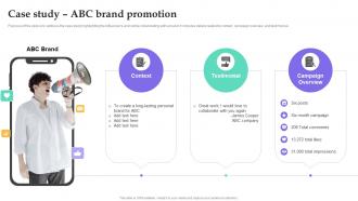 Case Study Abc Brand Promotion Personal Branding Guide For Influencers