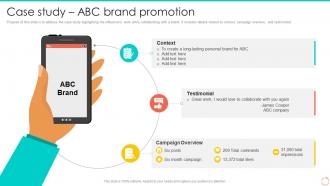 Case Study Abc Brand Promotion Personal Branding Guide For Professionals And Enterprises