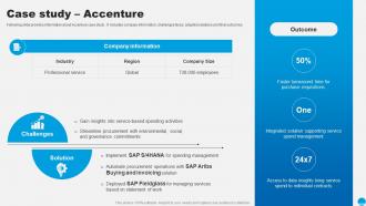 Case Study Accenture Sap Company Profile Ppt Demonstration CP SS