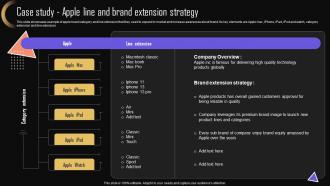 Case Study Apple Line And Strategy Brand Strategy For Increasing Company Presence MKT SS V