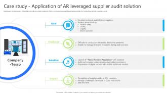 Case Study Application Of AR Leveraged Enhancing Business Credibility With Supplier Audit