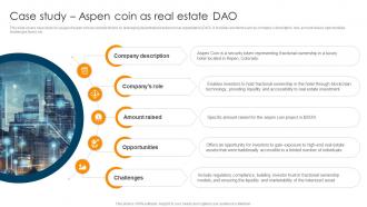 Case Study Aspen Coin As Real Estate DAO Ultimate Guide To Understand Role BCT SS