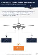 Case Study By Business Aviation Service Proposal One Pager Sample Example Document