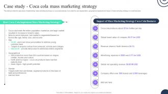 Case Study Coca Cola Mass Marketing Strategy Advertising Strategies To Attract MKT SS V
