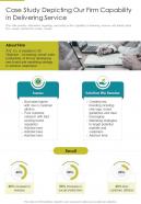 Case Study Depicting Our Firm Capability In Delivering Service One Pager Sample Example Document