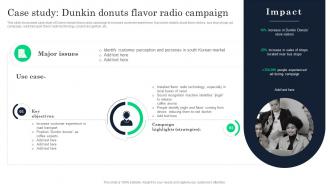Case Study Dunkin Donuts Flavor Radio Increasing Product Awareness And Customer Engagement