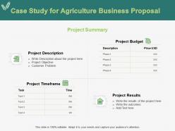Case study for agriculture business proposal ppt powerpoint presentation clipart images