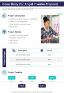 Case Study For Angel Investor Proposal One Pager Sample Example Document
