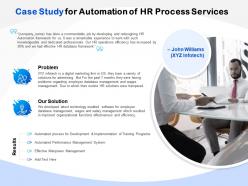 Case Study For Automation Of HR Process Services Ppt Powerpoint Presentation Icon