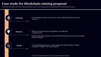 Case Study For Blockchain Mining Proposal Ppt Gallery Graphics Example