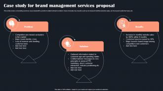 Case Study For Brand Management Services Proposal Ppt Slides Infographic Template