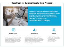 Case study for building shopify store proposal ppt powerpoint presentation