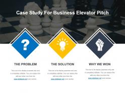 Case study for business elevator pitch powerpoint template