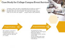 Case study for college campus event services ppt powerpoint presentation icon show