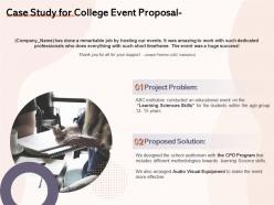 Case study for college event proposal ppt powerpoint presentation ideas inspiration