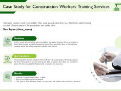 Case Study For Construction Workers Training Services Fundamental Ppt Powerpoint Presentation Guide