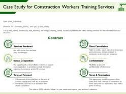 Case Study For Construction Workers Training Services Terms Termination Ppt Powerpoint Presentation Ideas