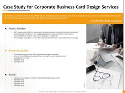 Case study for corporate business card design services ppt icon picture