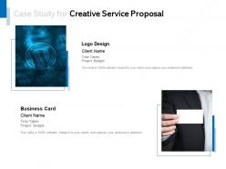 Case study for creative service proposal c1065 ppt powerpoint presentation file example