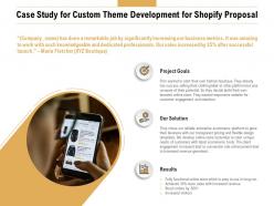 Case study for custom theme development for shopify proposal ppt slides