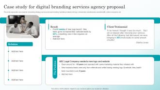 Case Study For Digital Branding Services Agency Proposal Ppt File Background Images