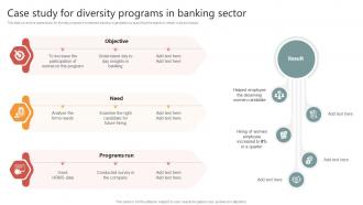 Case Study For Diversity Programs In Banking Sector