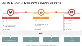 Case Study For Diversity Programs In Investment Banking
